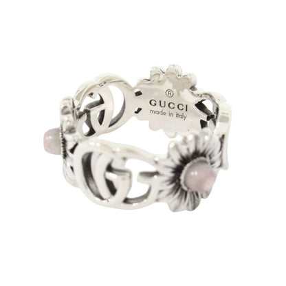 Gucci Double Mother Of Pearl Ring Silver — view 3