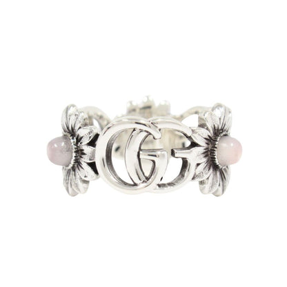 Gucci Double Mother Of Pearl Ring Silver