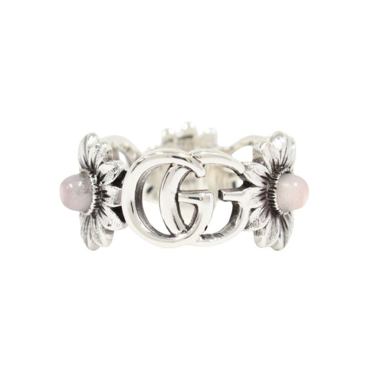 Gucci Double Mother Of Pearl Ring Silver