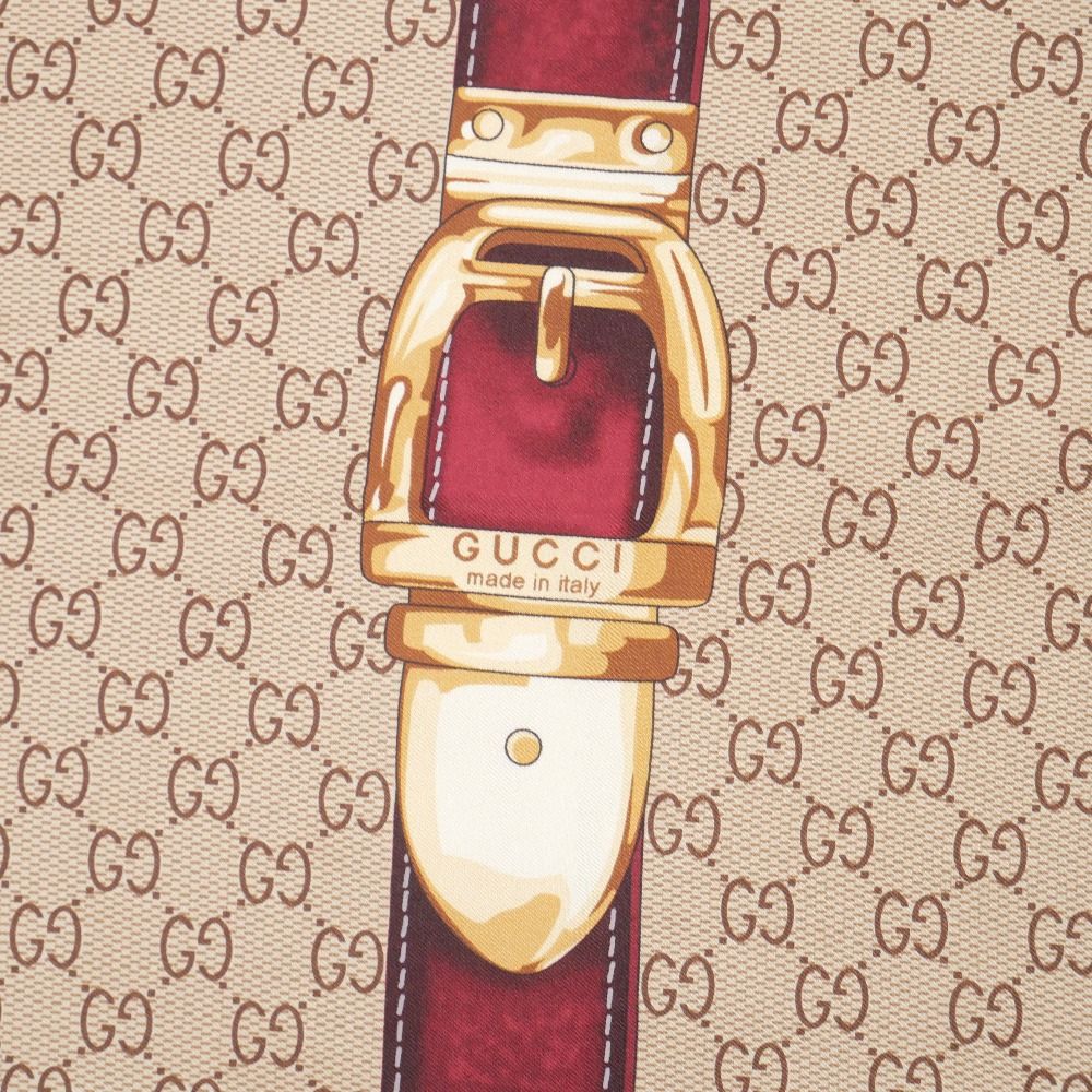 Gucci Scarf GG Monogram Belt Motif Silk Twill — view 4