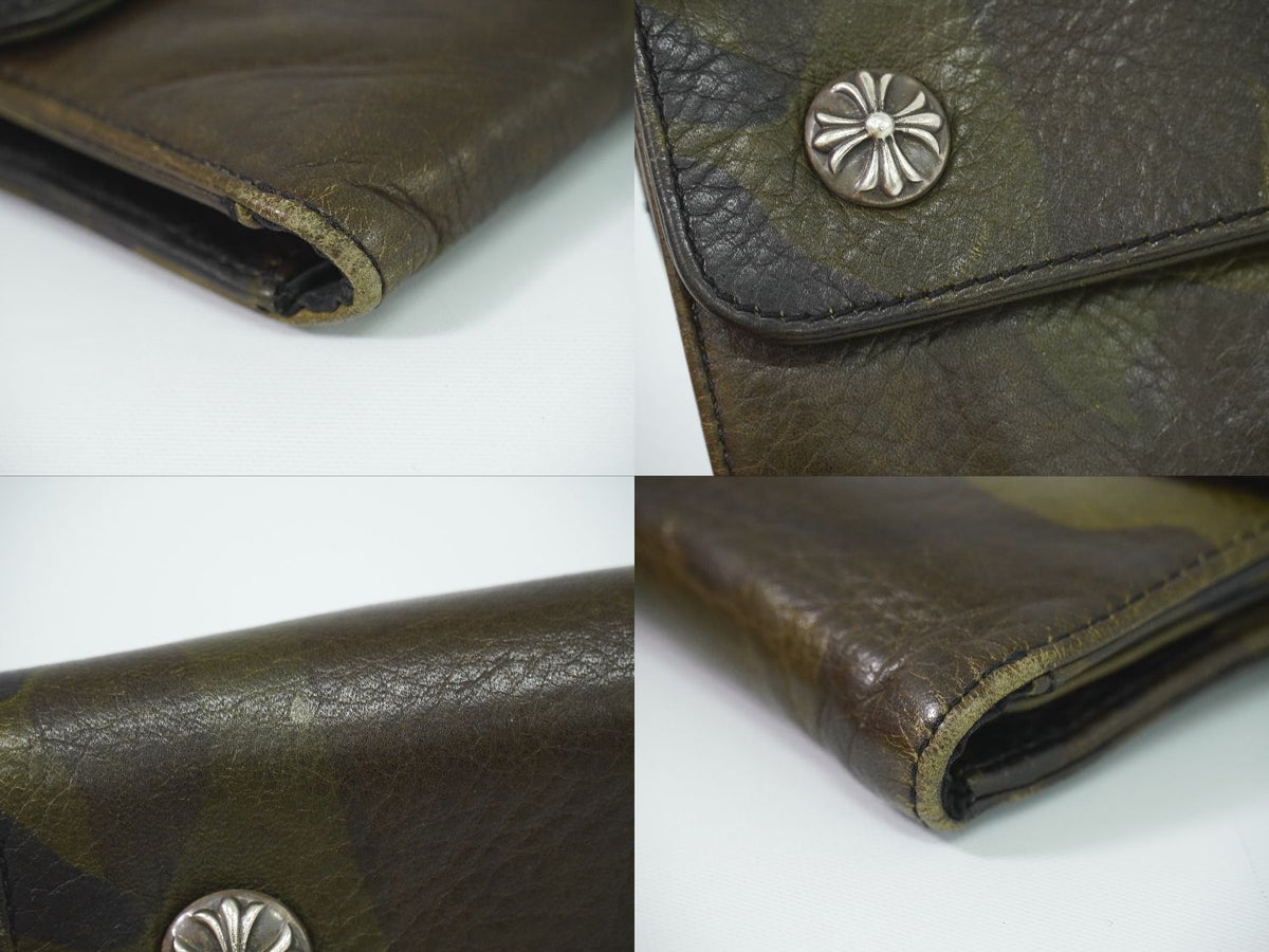 Chrome Hearts Wave Wallet Camouflage Pattern Leather Khaki — view 6