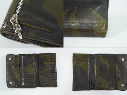 Chrome Hearts Wave Wallet Camouflage Pattern Leather Khaki — view 7