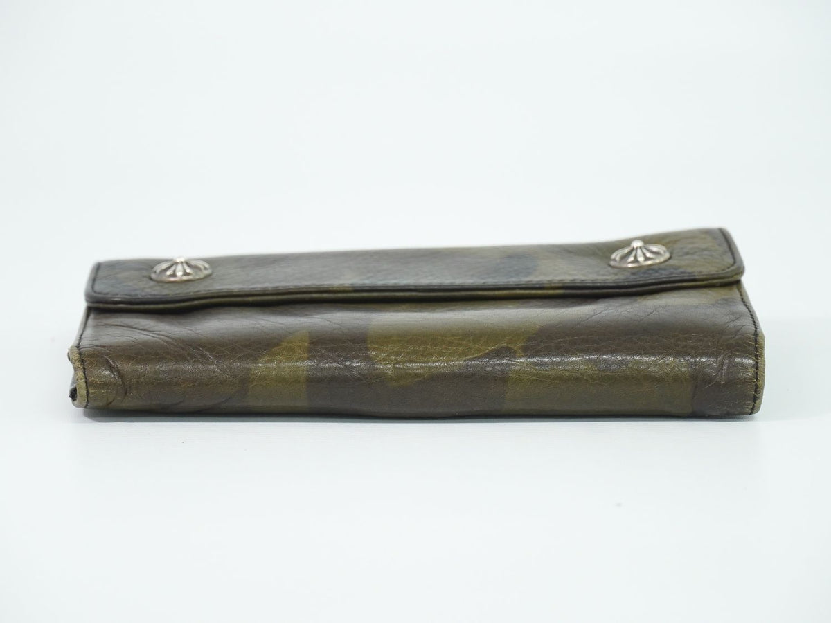 Chrome Hearts Wave Wallet Camouflage Pattern Leather Khaki — view 3
