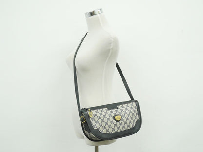 Gucci Vintage GG Supreme Shoulder Bag Pochette Navy — view 6
