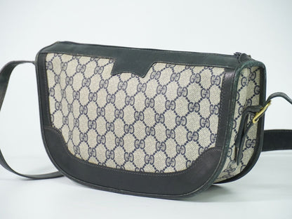 Gucci Vintage GG Supreme Shoulder Bag Pochette Navy — view 2