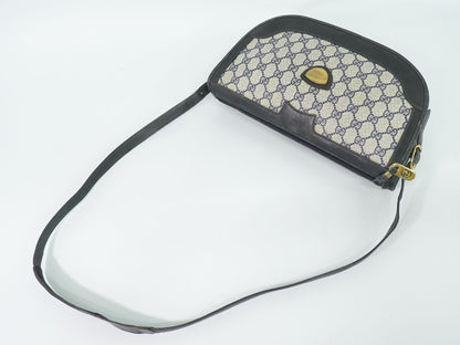 Gucci Vintage GG Supreme Shoulder Bag Pochette Navy — view 4