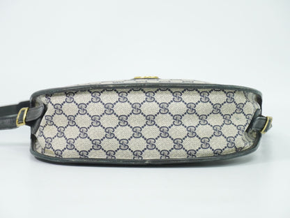 Gucci Vintage GG Supreme Shoulder Bag Pochette Navy — view 3