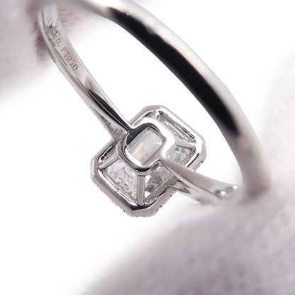 Tiffany & Co Ring Sorest Emerald Cut Diamond Medium Stone Platinum — view 8