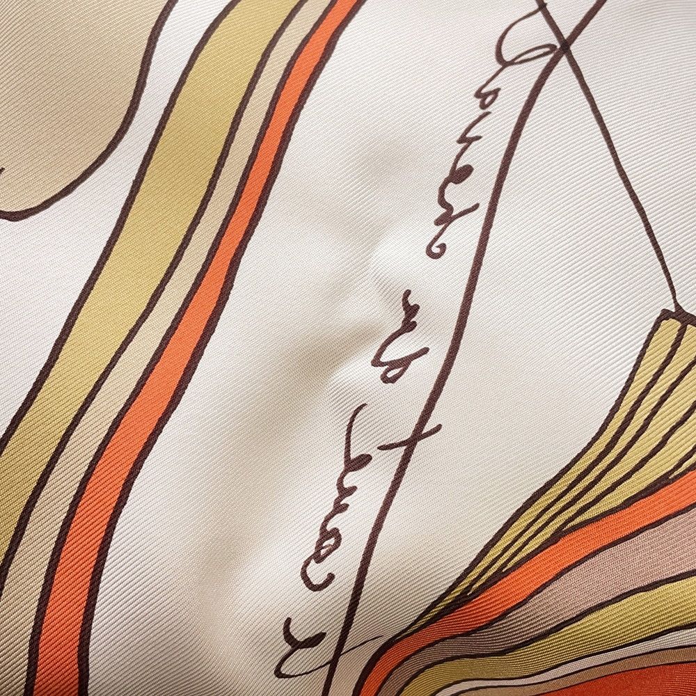 Hermes Shawl Carre 140 Jean Pegase D'hermes Silk White Scarf — view 2