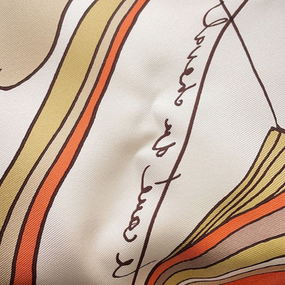 Hermes Shawl Carre 140 Jean Pegase D'hermes Silk White Scarf — view 2