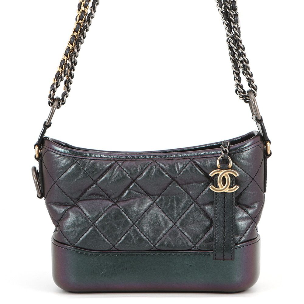 Chanel Chain Shoulder Bag Gabrielle de Chanel Small Hobo Aged Calf Leather