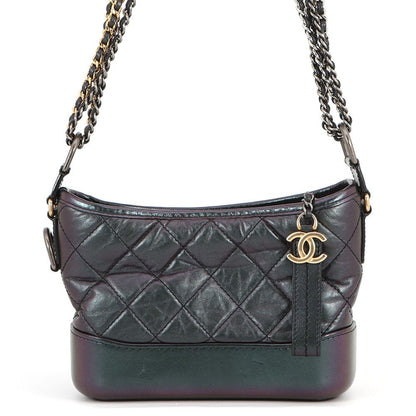Chanel Chain Shoulder Bag Gabrielle de Chanel Small Hobo Aged Calf Leather