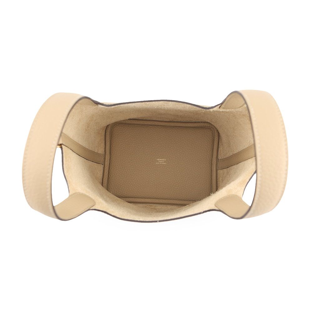Hermes Handbag Picotin Lock PM Trench Gold Taurillon Clemence — view 5