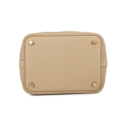 Hermes Handbag Picotin Lock PM Trench Gold Taurillon Clemence — view 3