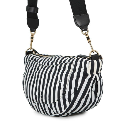 Chanel Shoulder Bag CC Logo Large Hobo Nylon 2-Way White Black — view 2