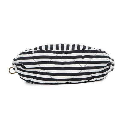 Chanel Shoulder Bag CC Logo Large Hobo Nylon 2-Way White Black — view 3