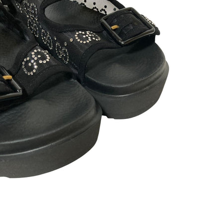 Gucci GG Logo Crystal Platform Sandals Black 35 — view 6