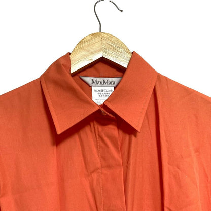 Max Mara Waist Cord Shirt Dress 36 Orange — view 3