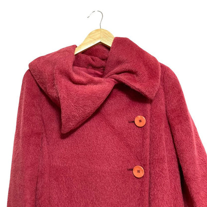 Max Mara Alpaca Cowl Big Color Shaggy Coat 38 — view 4