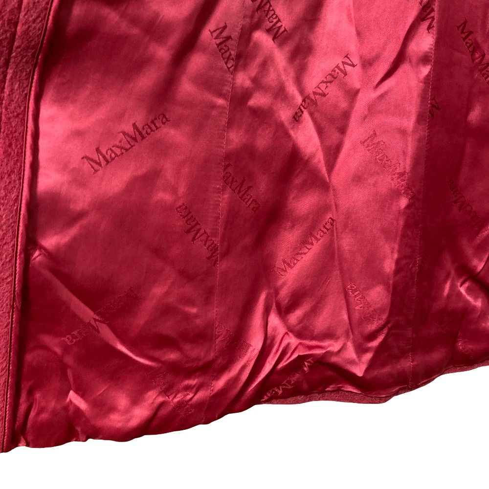 Max Mara Alpaca Cowl Big Color Shaggy Coat 38 — view 8