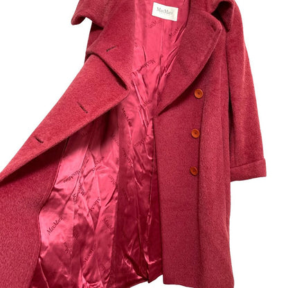 Max Mara Alpaca Cowl Big Color Shaggy Coat 38 — view 3