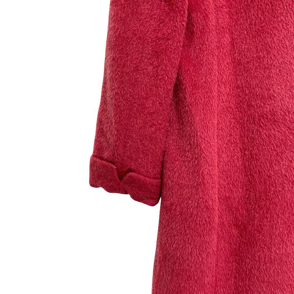 Max Mara Alpaca Cowl Big Color Shaggy Coat 38 — view 7