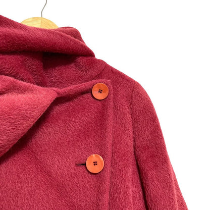 Max Mara Alpaca Cowl Big Color Shaggy Coat 38 — view 5