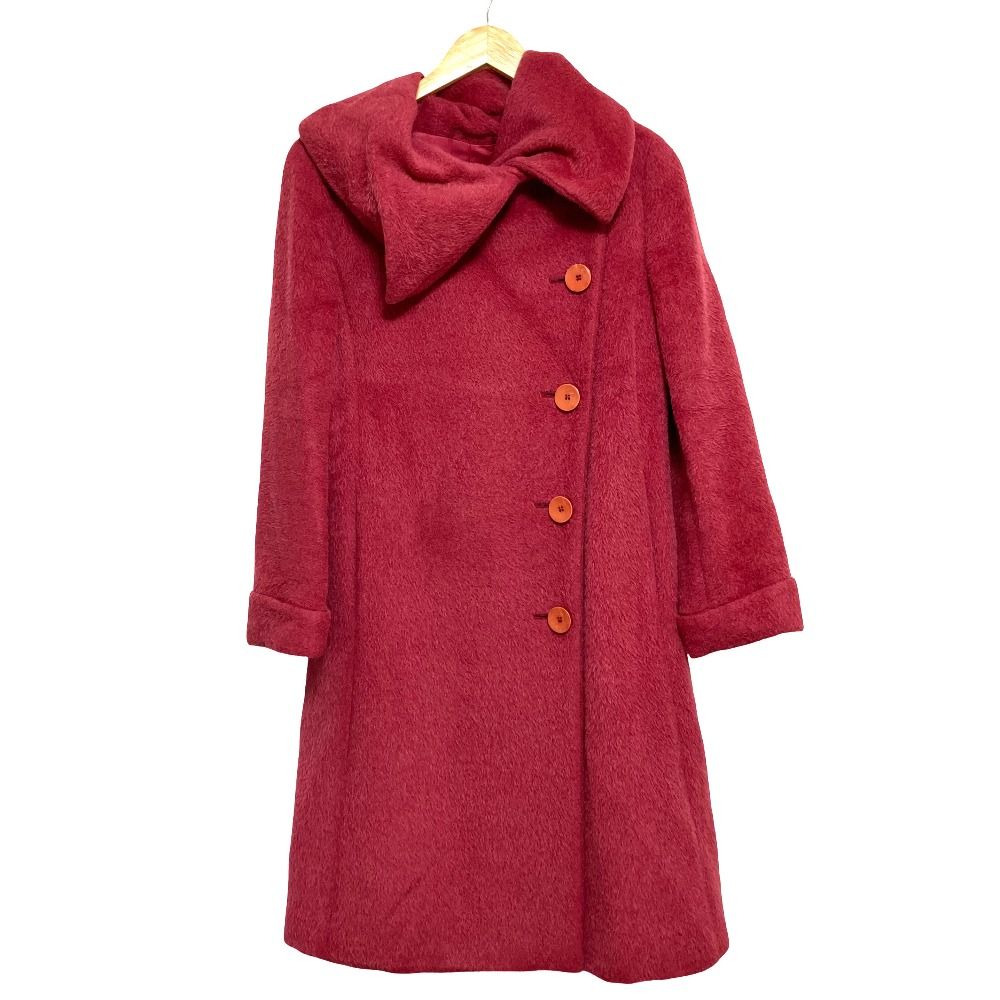 Max Mara Alpaca Cowl Big Color Shaggy Coat 38