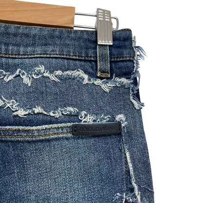 Dolce & Gabbana Rebuild Patchwork Cropped Denim Pants 38 Indigo — view 7