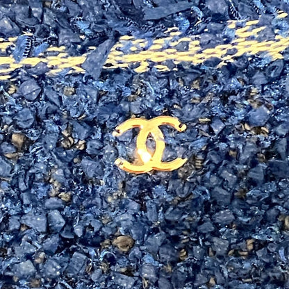 Chanel 05c CC Logo Tweed Skirt 38 Blue — view 5