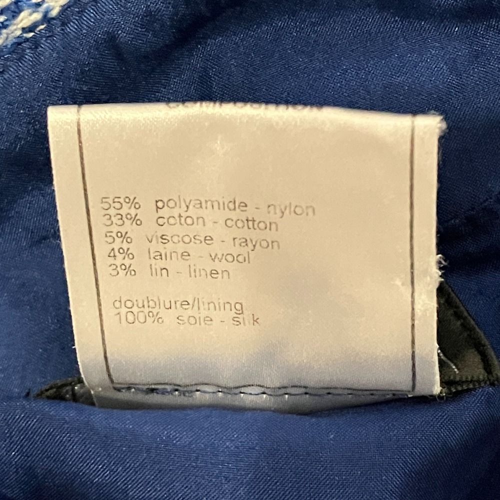Chanel 05c CC Logo Tweed Skirt 38 Blue — view 7