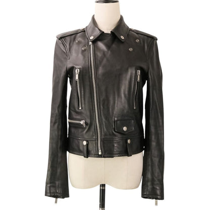 Saint Laurent Paris Classic Motorcycle Double Rider's Jacket 38 Black — view 5