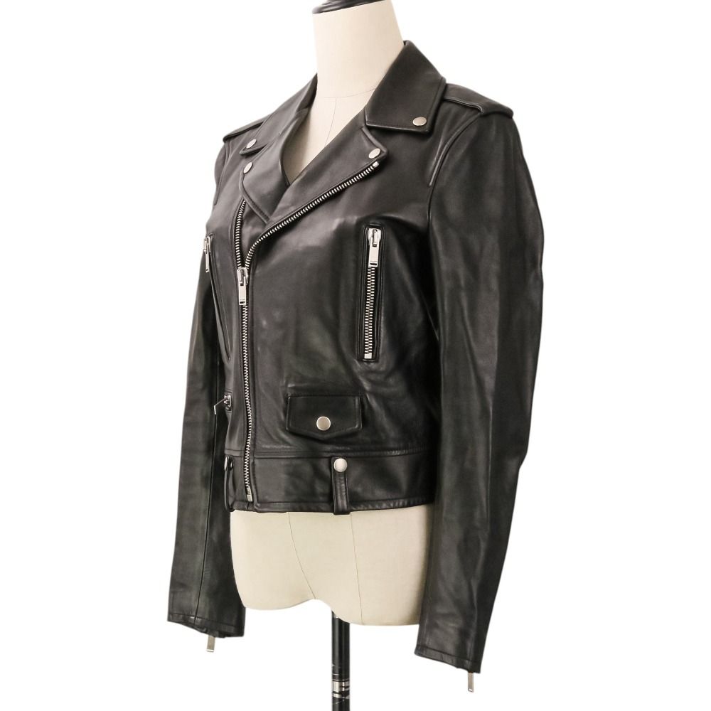 Saint Laurent Paris Classic Motorcycle Double Rider's Jacket 38 Black — view 2