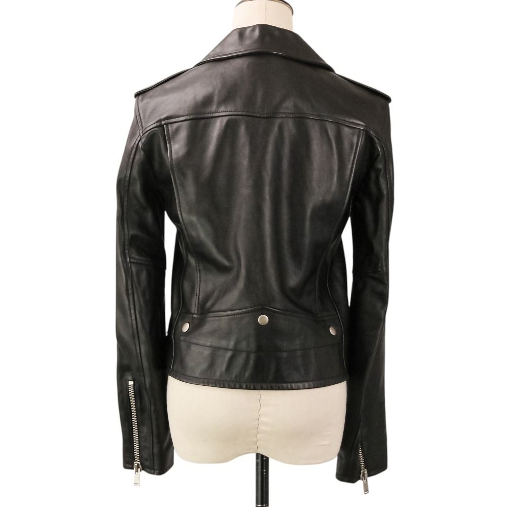 Saint Laurent Paris Classic Motorcycle Double Rider's Jacket 38 Black — view 4