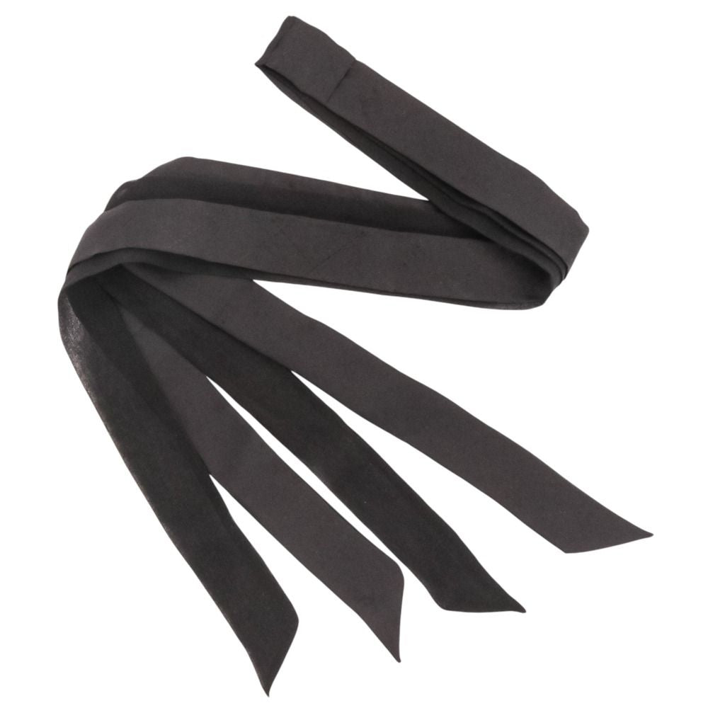 Chanel Silk CC Logo Bow Tie Ribbon Scarf Black — view 5
