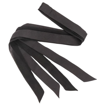 Chanel Silk CC Logo Bow Tie Ribbon Scarf Black — view 5