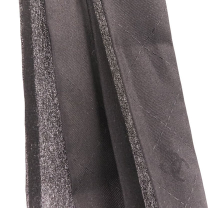 Chanel Silk CC Logo Bow Tie Ribbon Scarf Black — view 7