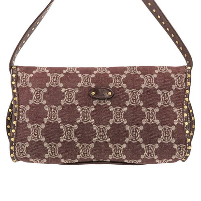 Celine Paris Macadam Canvas Shoulder Bag Bordeaux — view 3
