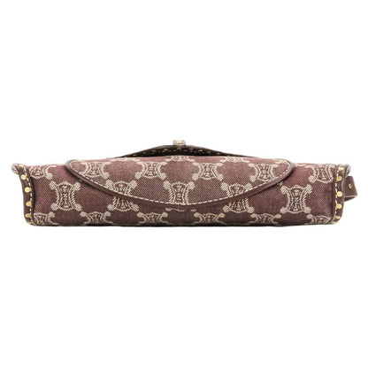 Celine Paris Macadam Canvas Shoulder Bag Bordeaux — view 5