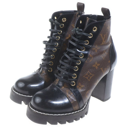 Louis Vuitton Monogram Star Trail Line Short Ankle Boots Heels Leather Gold — view 2