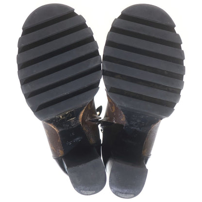 Louis Vuitton Monogram Star Trail Line Short Ankle Boots Heels Leather Gold — view 5