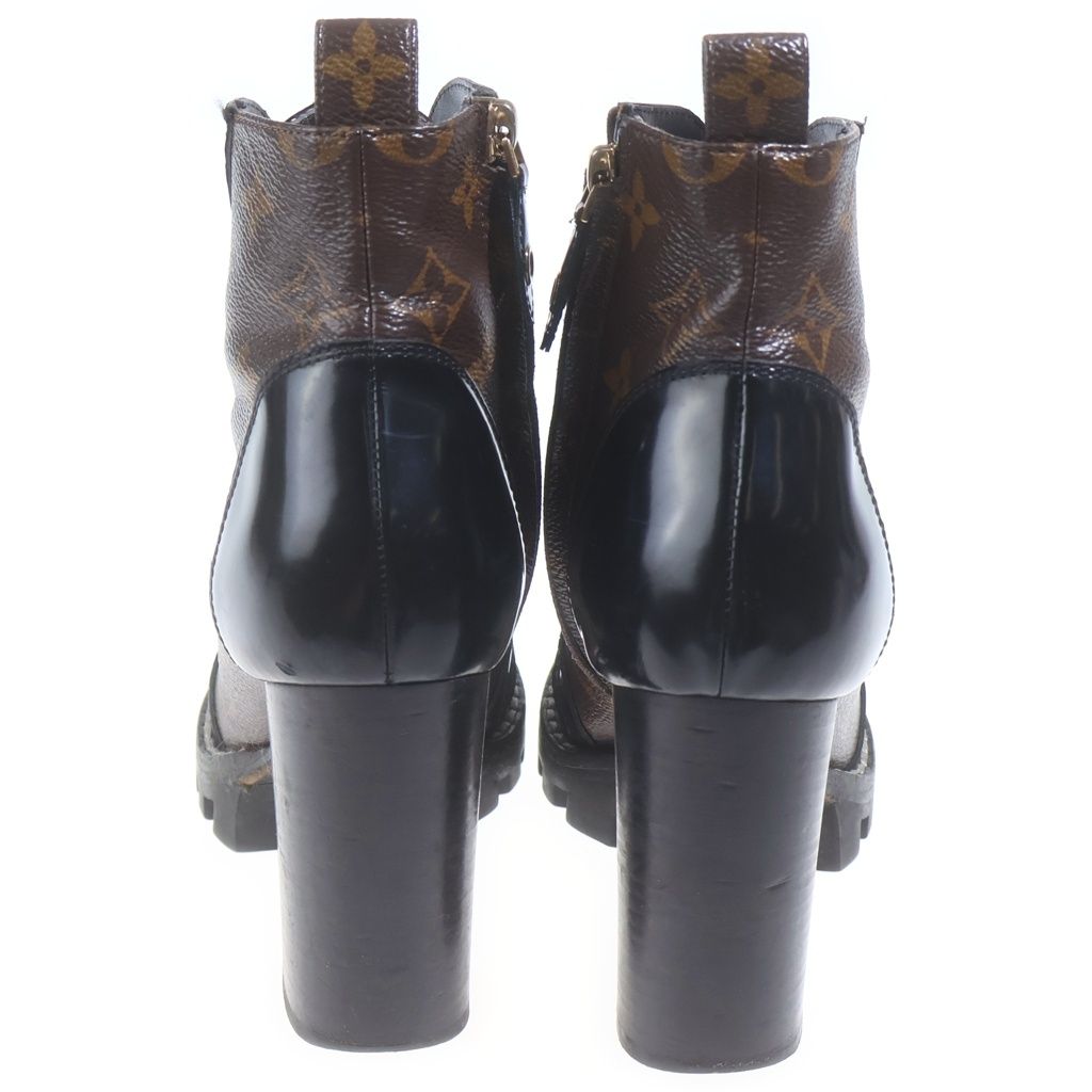 Louis Vuitton Monogram Star Trail Line Short Ankle Boots Heels Leather Gold — view 3
