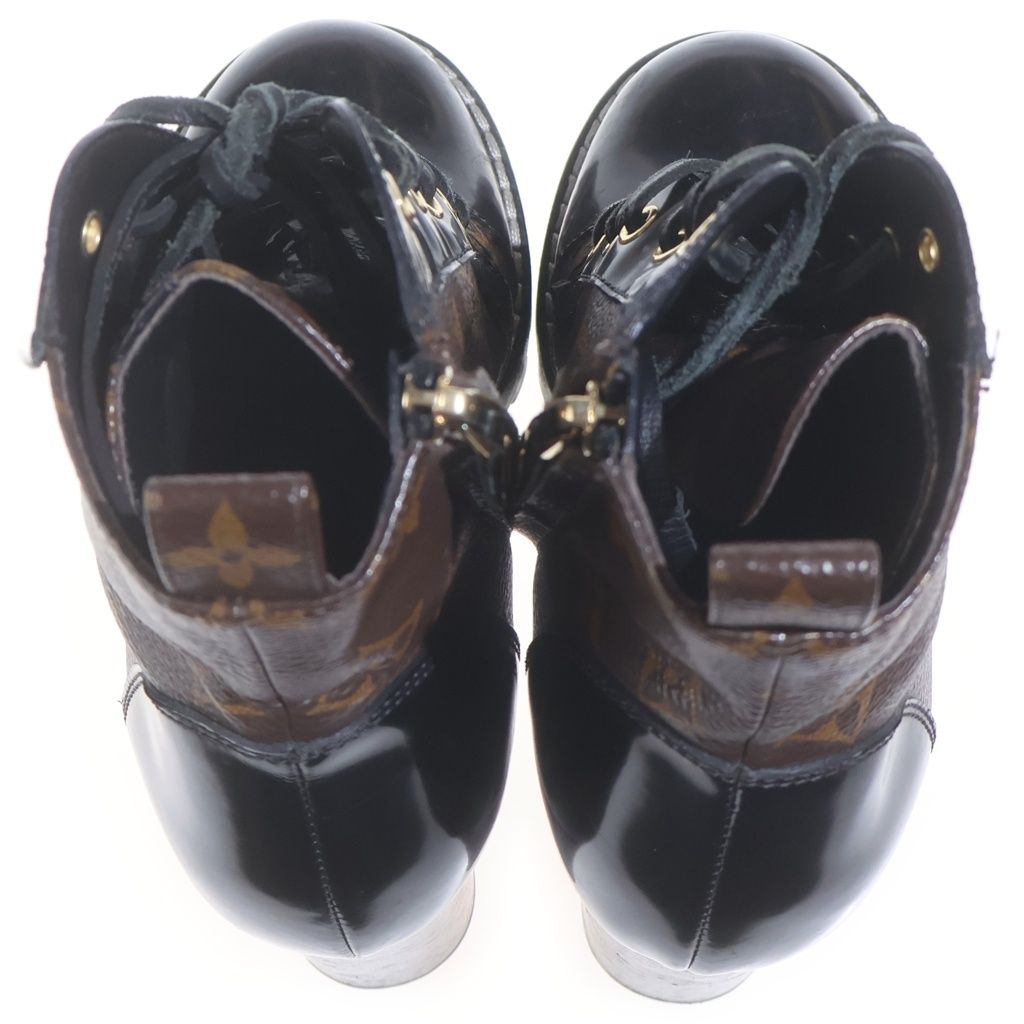 Louis Vuitton Monogram Star Trail Line Short Ankle Boots Heels Leather Gold — view 4