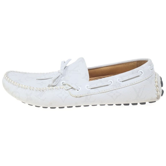 Louis Vuitton Arizona Moccasins Monogram Leather Loafers White