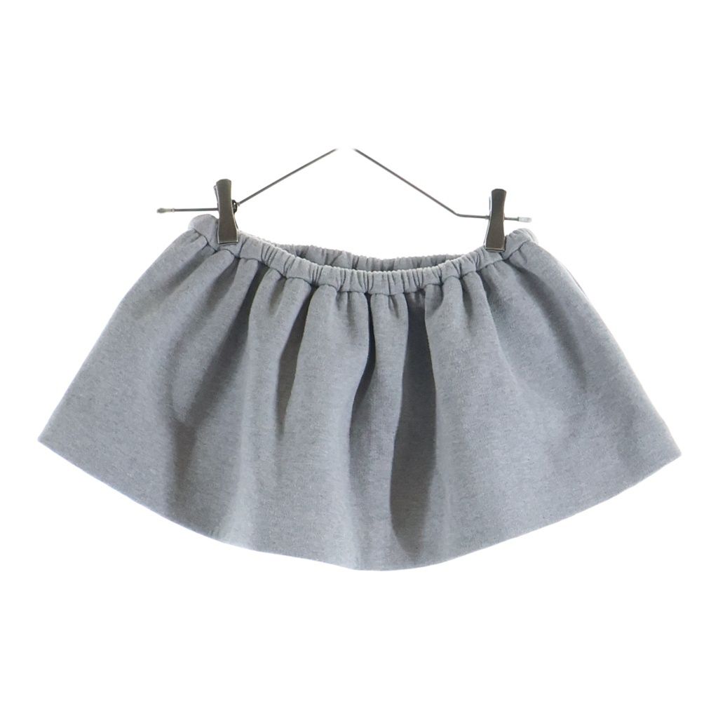 Miu Miu Padded Cotton Fleece Mini Skirt Gray — view 2