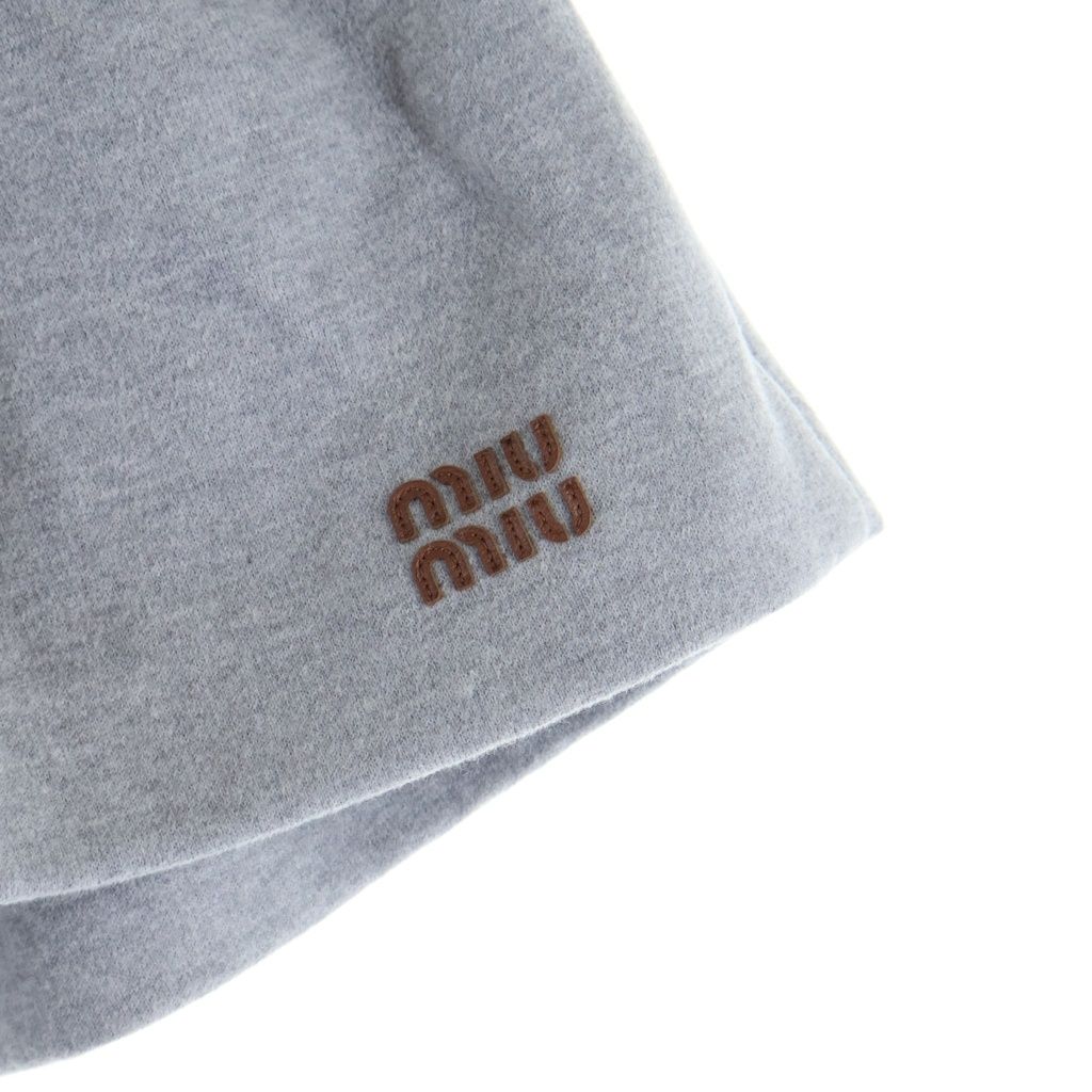 Miu Miu Padded Cotton Fleece Mini Skirt Gray — view 5
