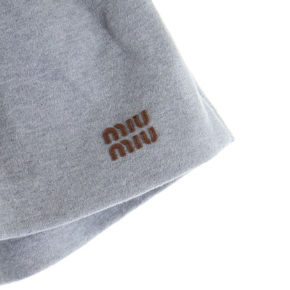 Miu Miu Padded Cotton Fleece Mini Skirt Gray — view 5