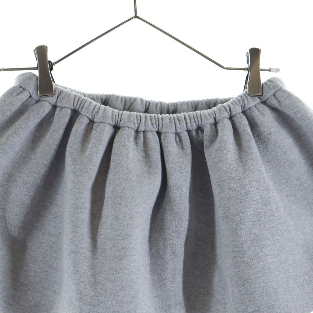 Miu Miu Padded Cotton Fleece Mini Skirt Gray — view 4