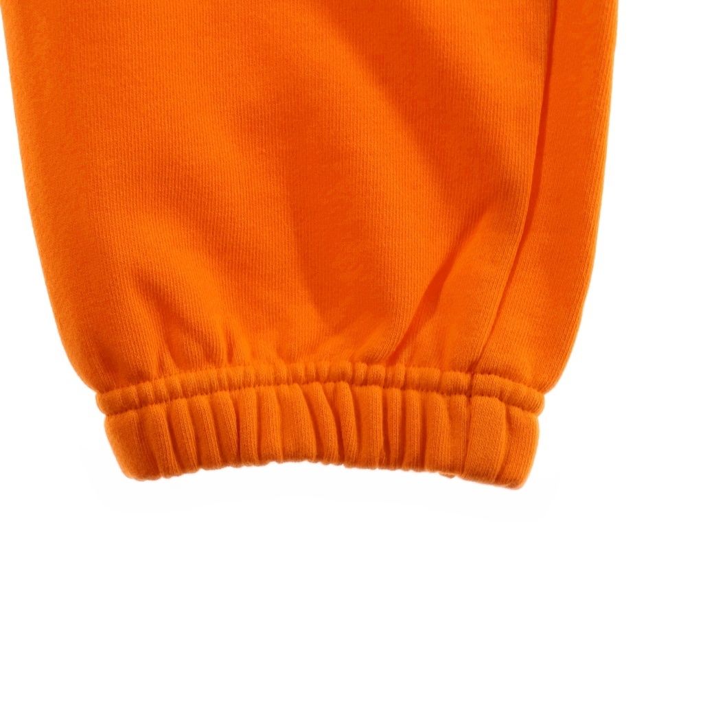 Celine Loose Cotton Jogger Sweatpants Front Logo Print Orange — view 5