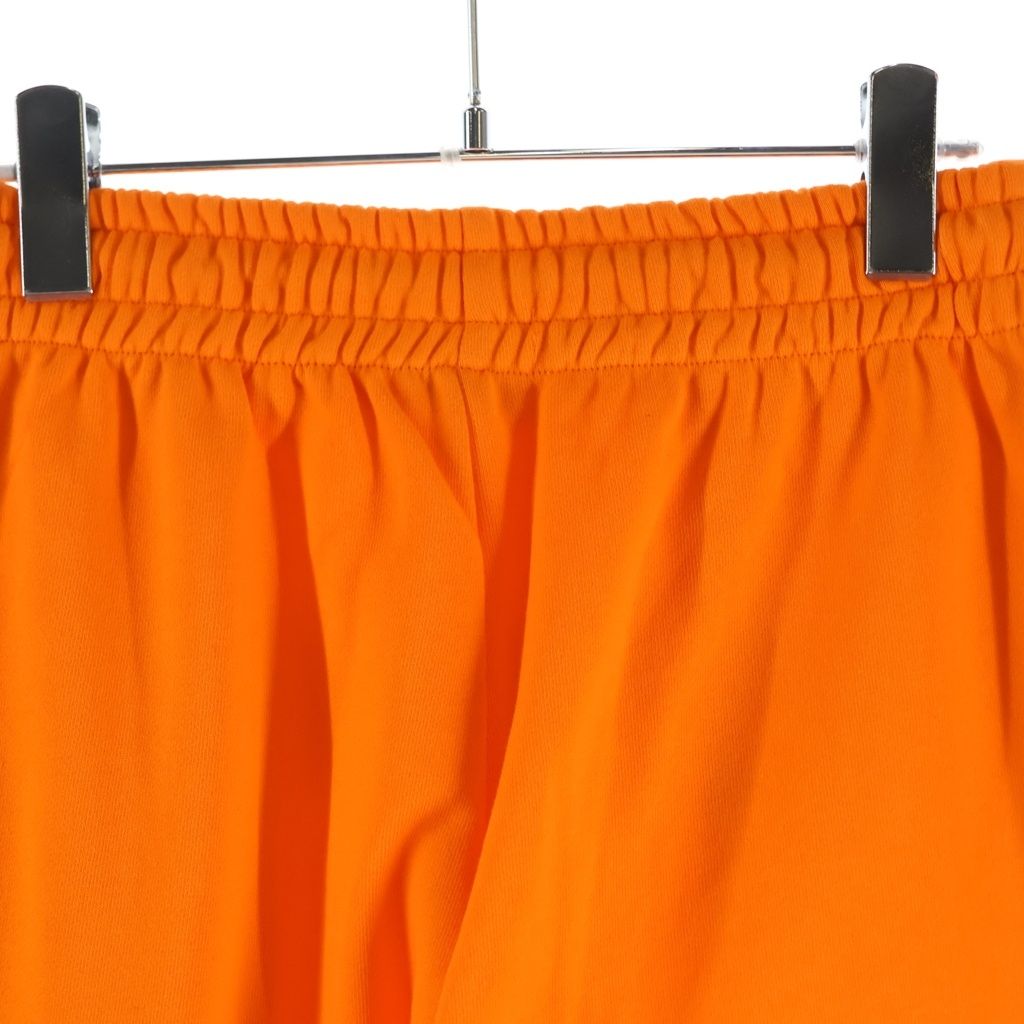 Celine Loose Cotton Jogger Sweatpants Front Logo Print Orange — view 4